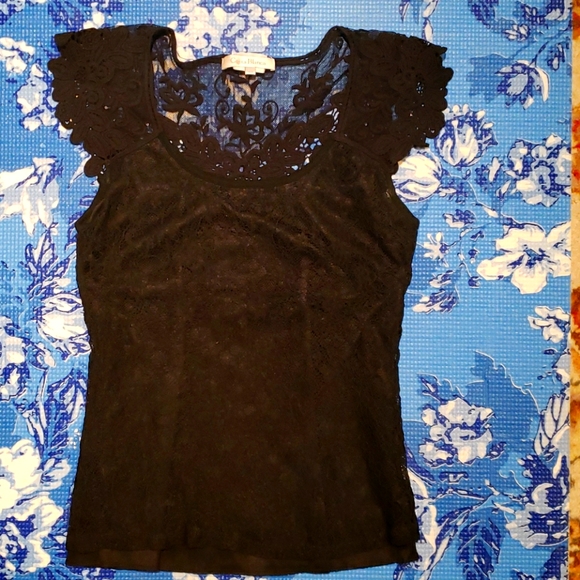 Black Lace Top - Picture 1 of 1